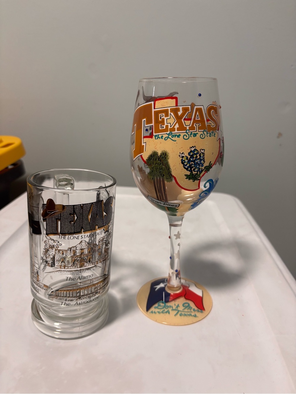 His & Hers State of Texas Beer and Wine Glasses